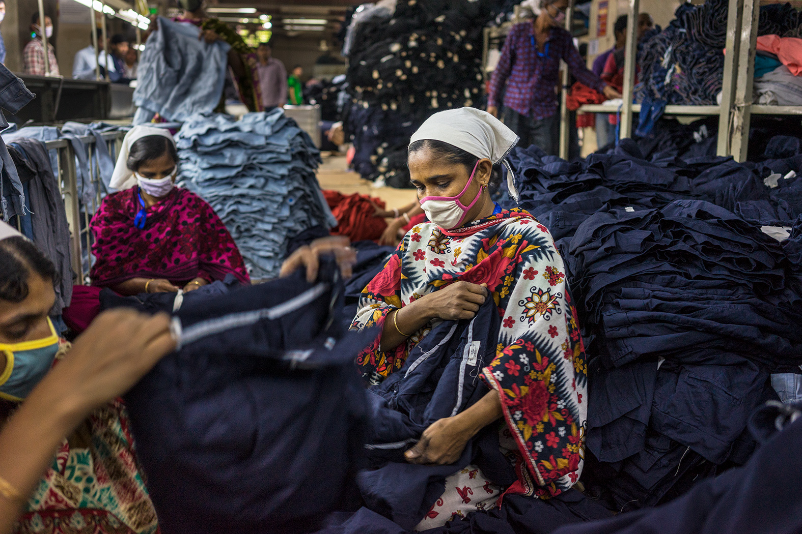 Textielwerker tijdens Covid-19